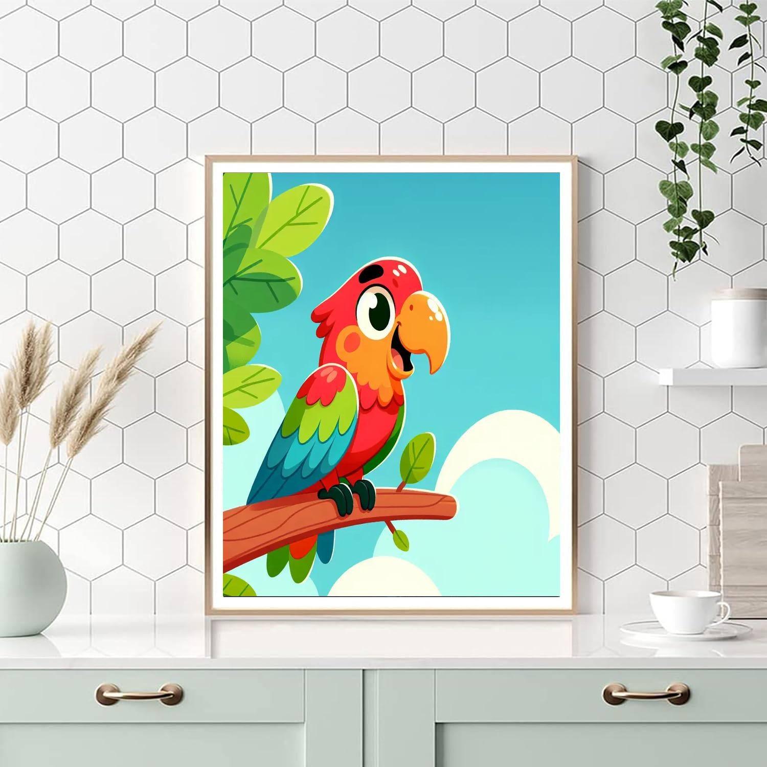 Sunshine Day Parrot Paradise Painting By Numbers Kit
