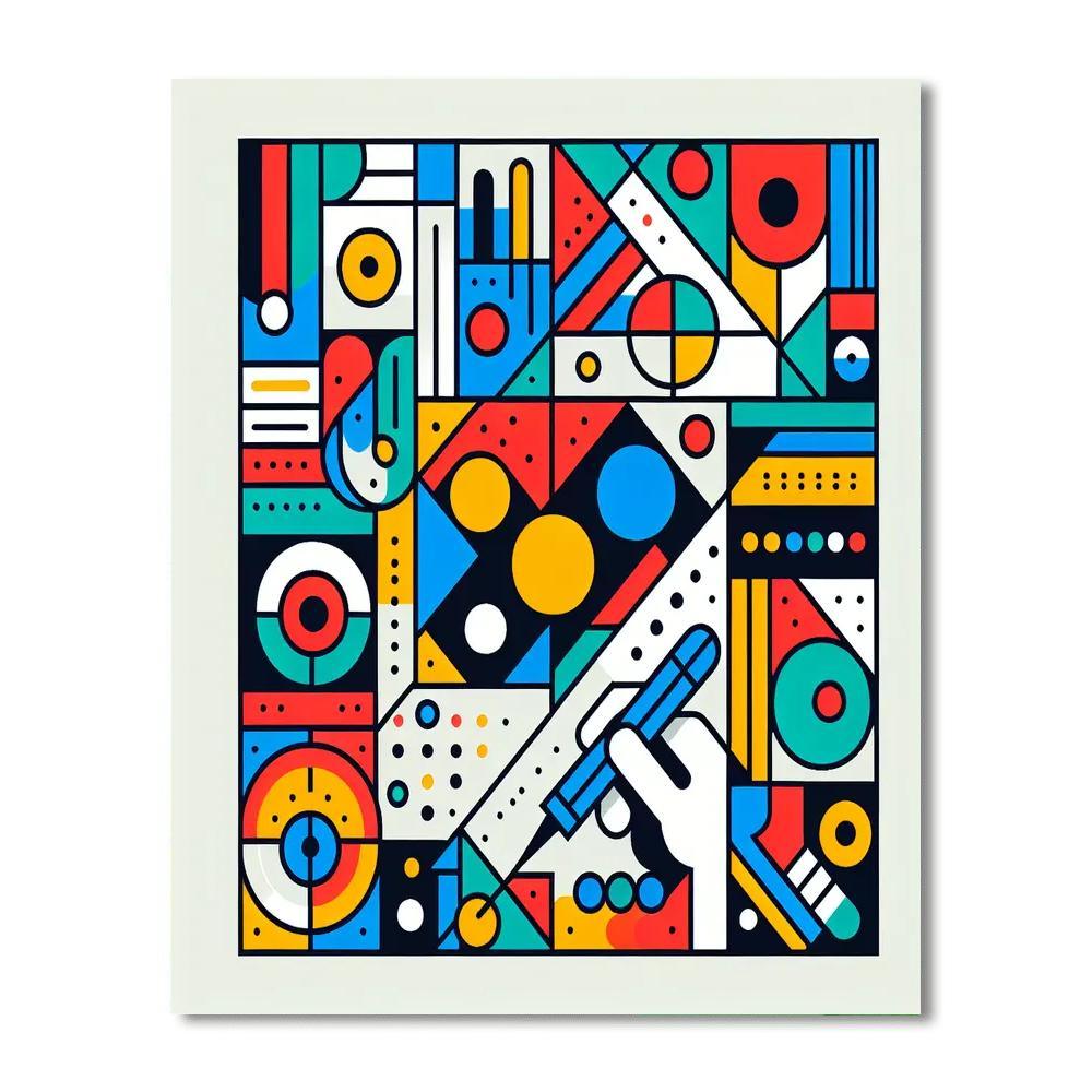 Colorful Geometric Wonders Paint By Numbers Art