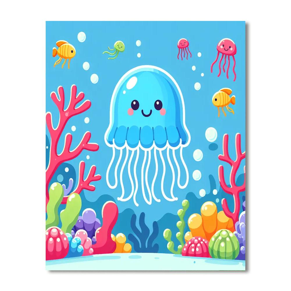 Jolly Jellyfish Adventure Numbered Painting Kits