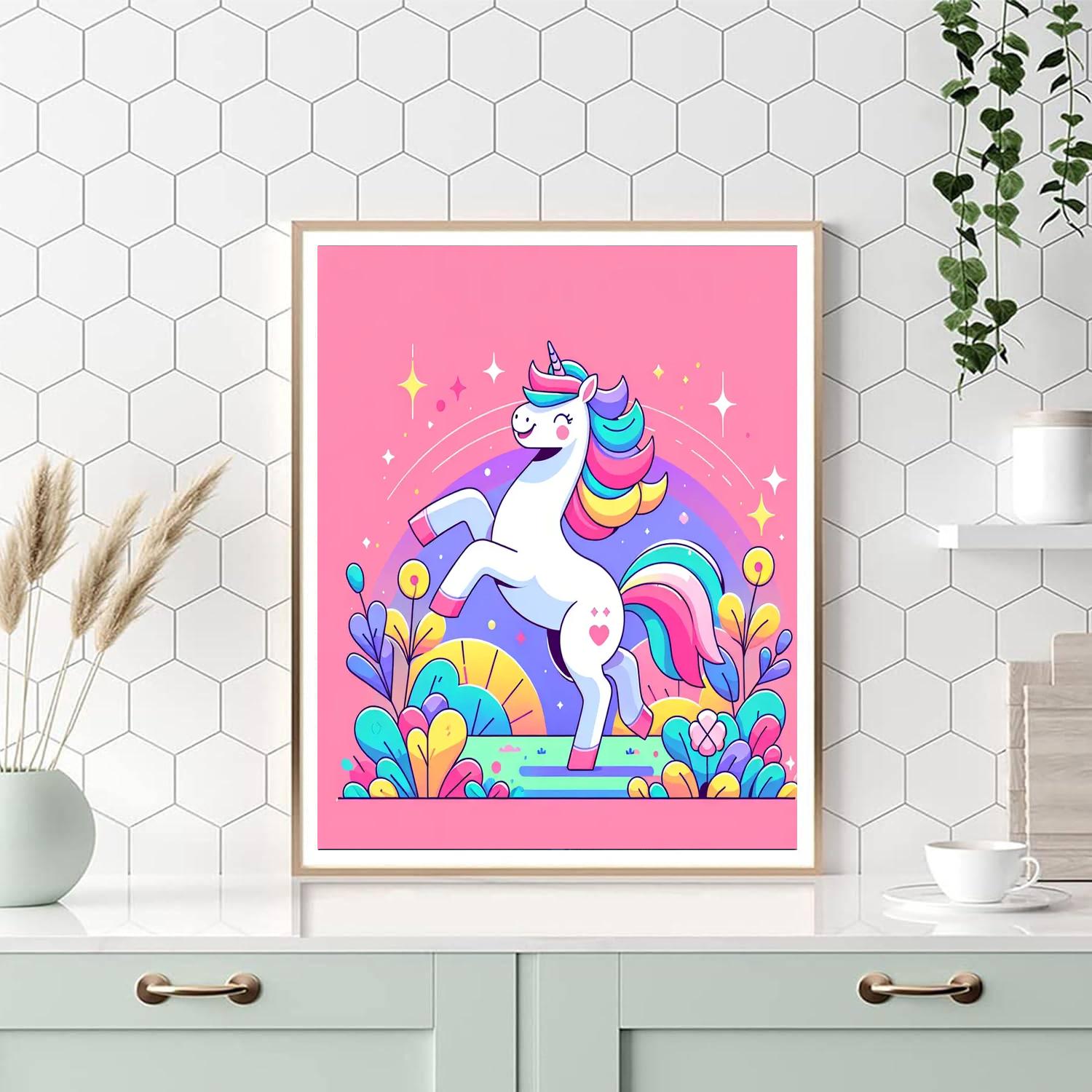 Magical Unicorn Field Numbered Painting Kits