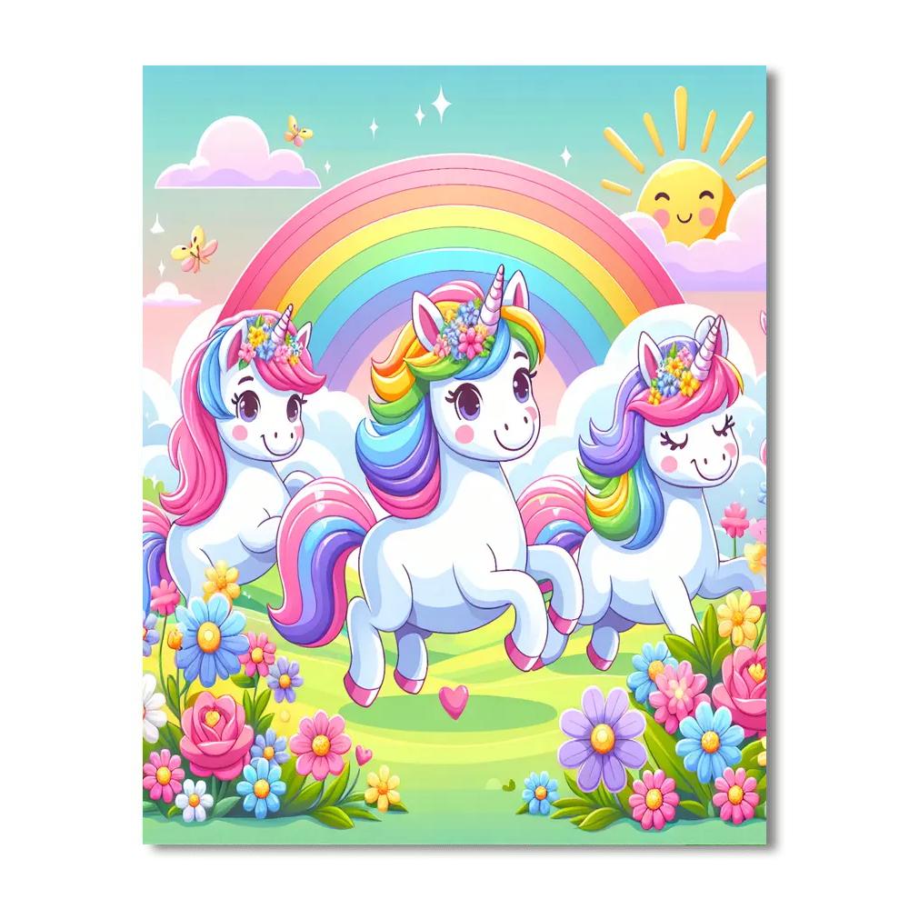 Sunshine Unicorns Numbered Painting Kits
