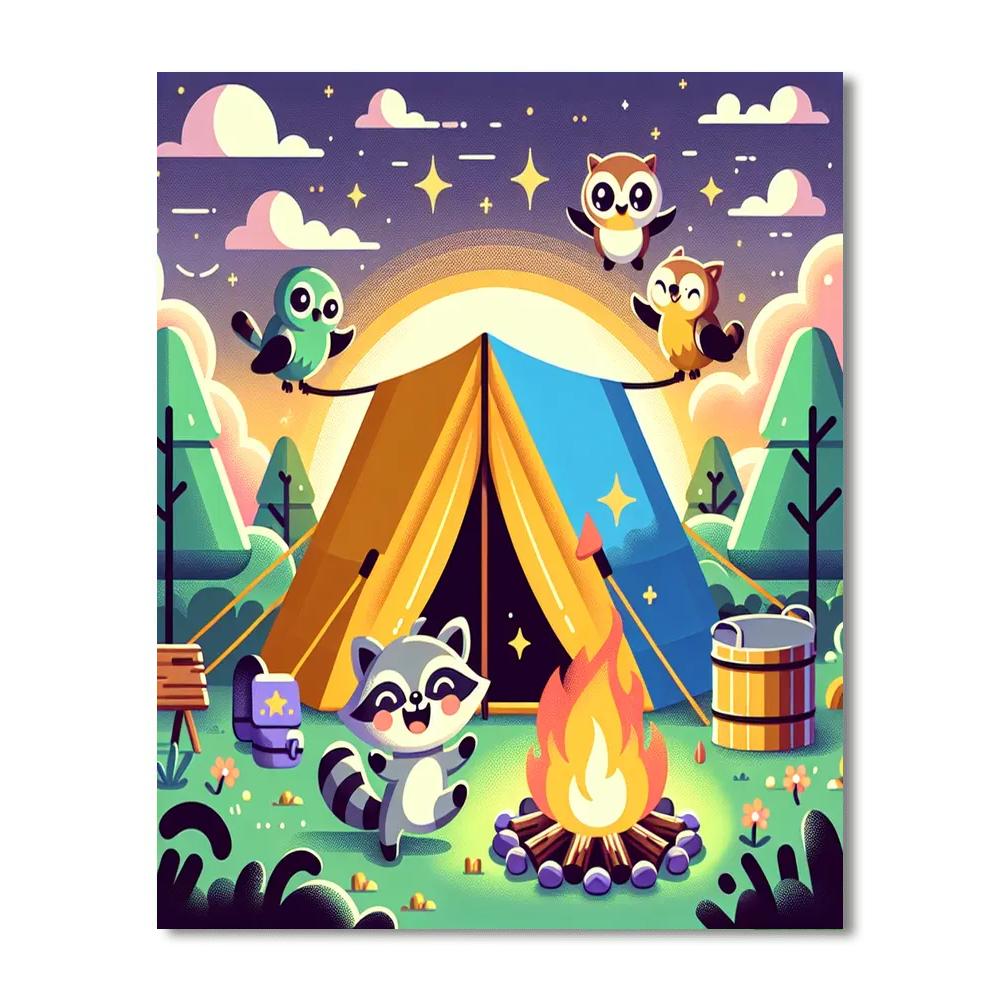 Outdoor Camping Fun Paint By Color