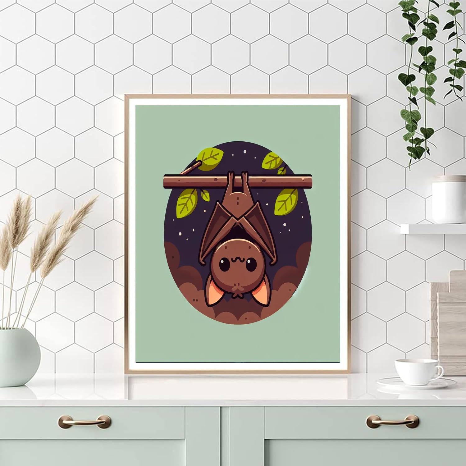 Blissful Bat Paint By Numbers Art