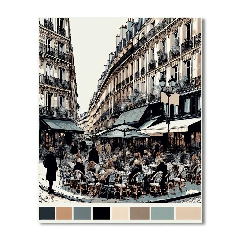 Café Parisienne Ambiance Paint By Color