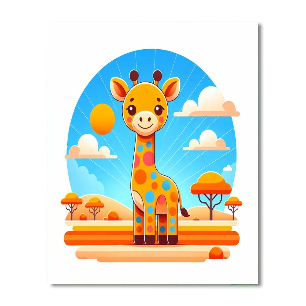 Sunshine Giraffe Numbered Painting Kits