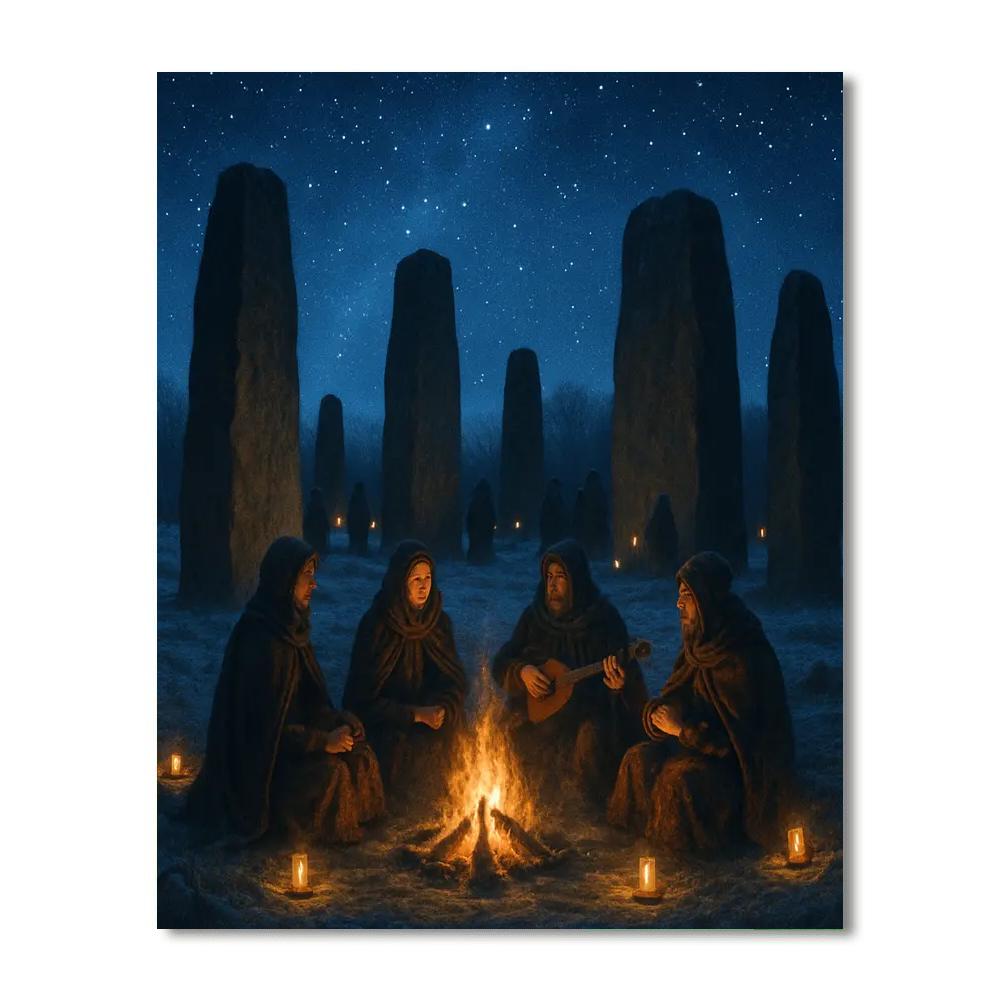 Celtic Winter Solstice - Ireland Number Painting