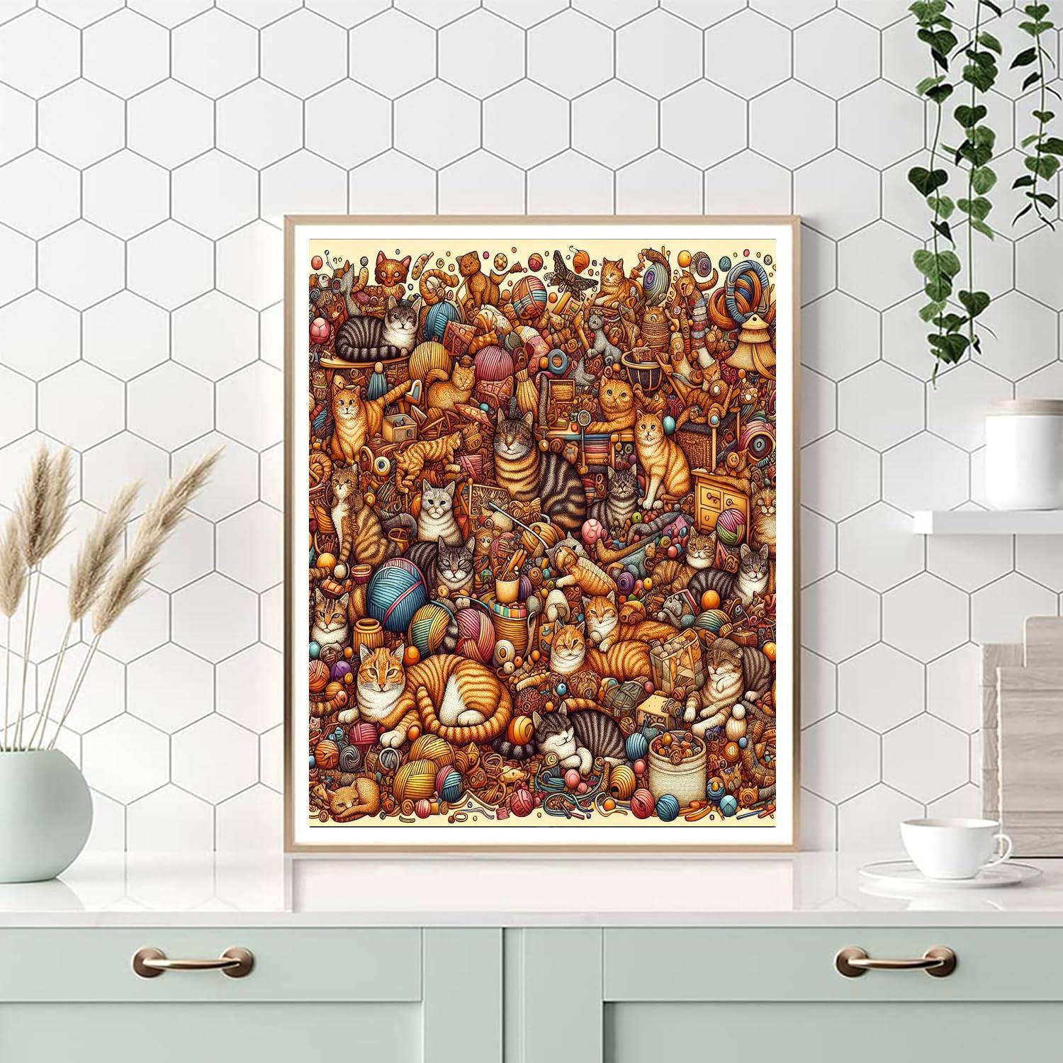 Cat's Whimsical World DIY Paint By Numbers