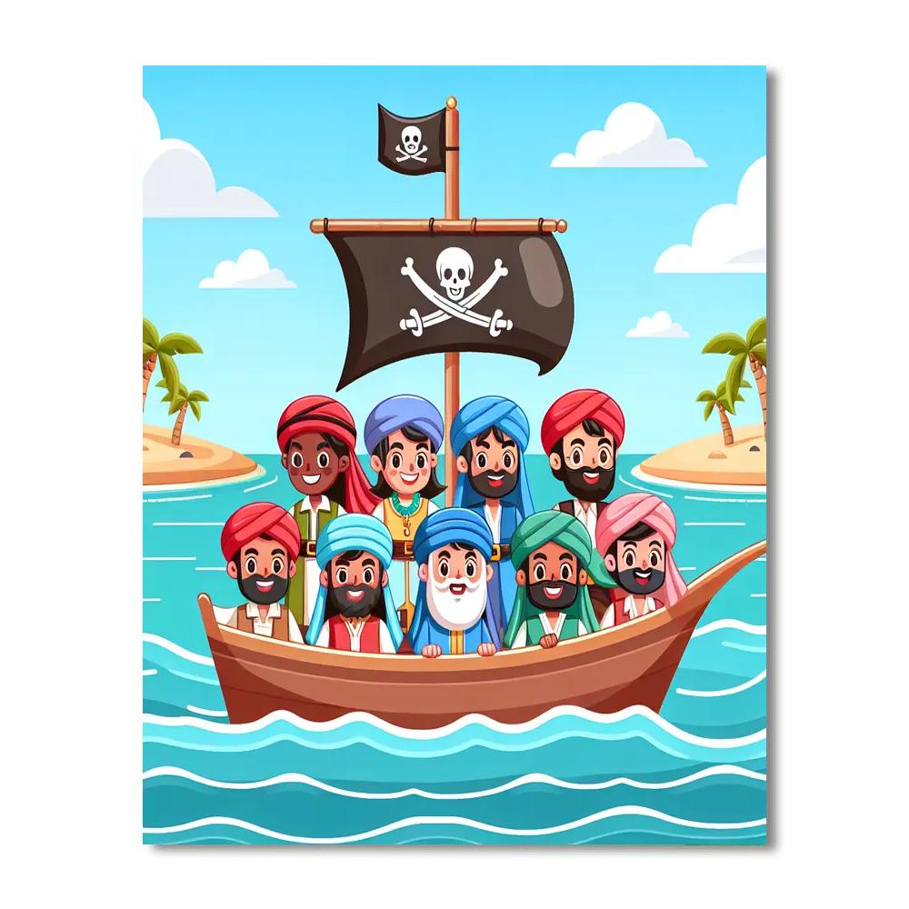 Pirates On The High Seas Painting By Numbers Kit
