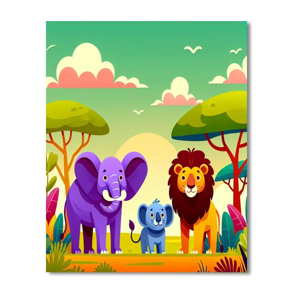 Adventurous Explorer Safari Painting Number Kit