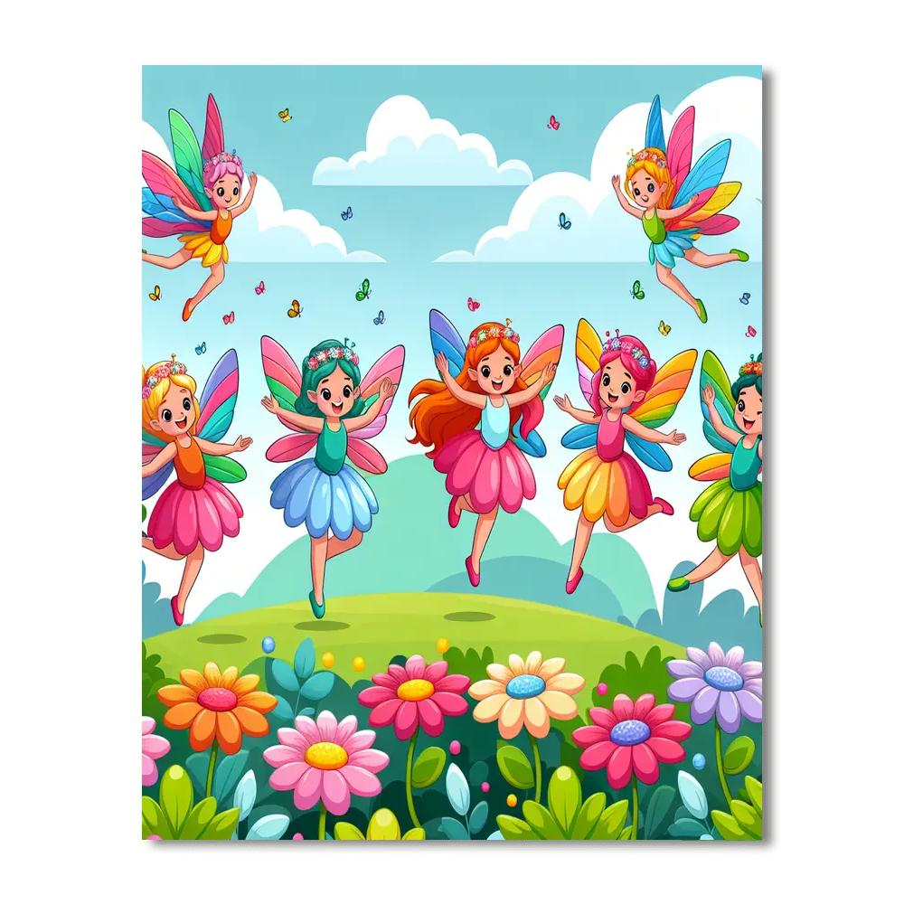 Charming Flower Fairies Number Painting