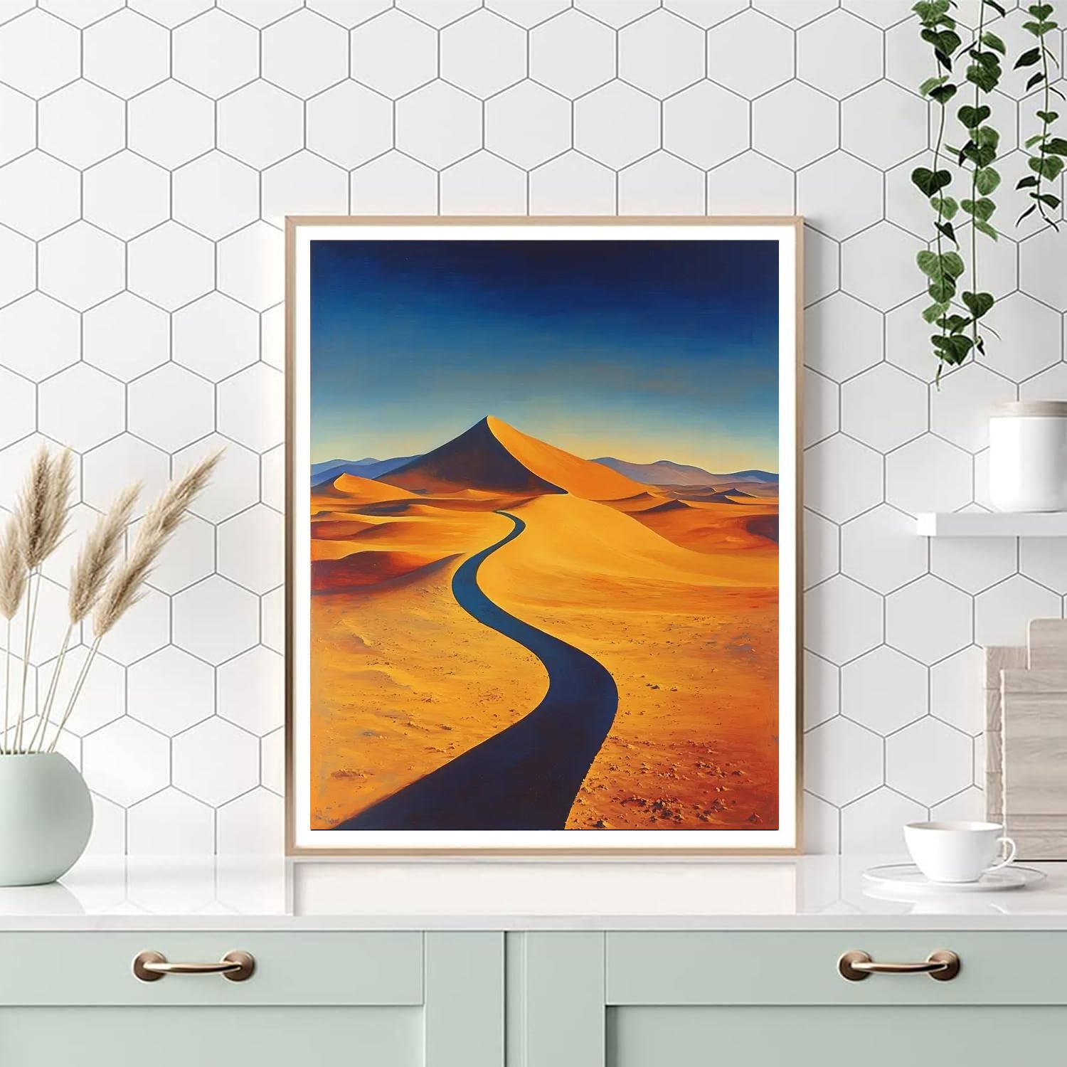 Salvador Dalí Inspired Enigmatic Desert  Number Painting