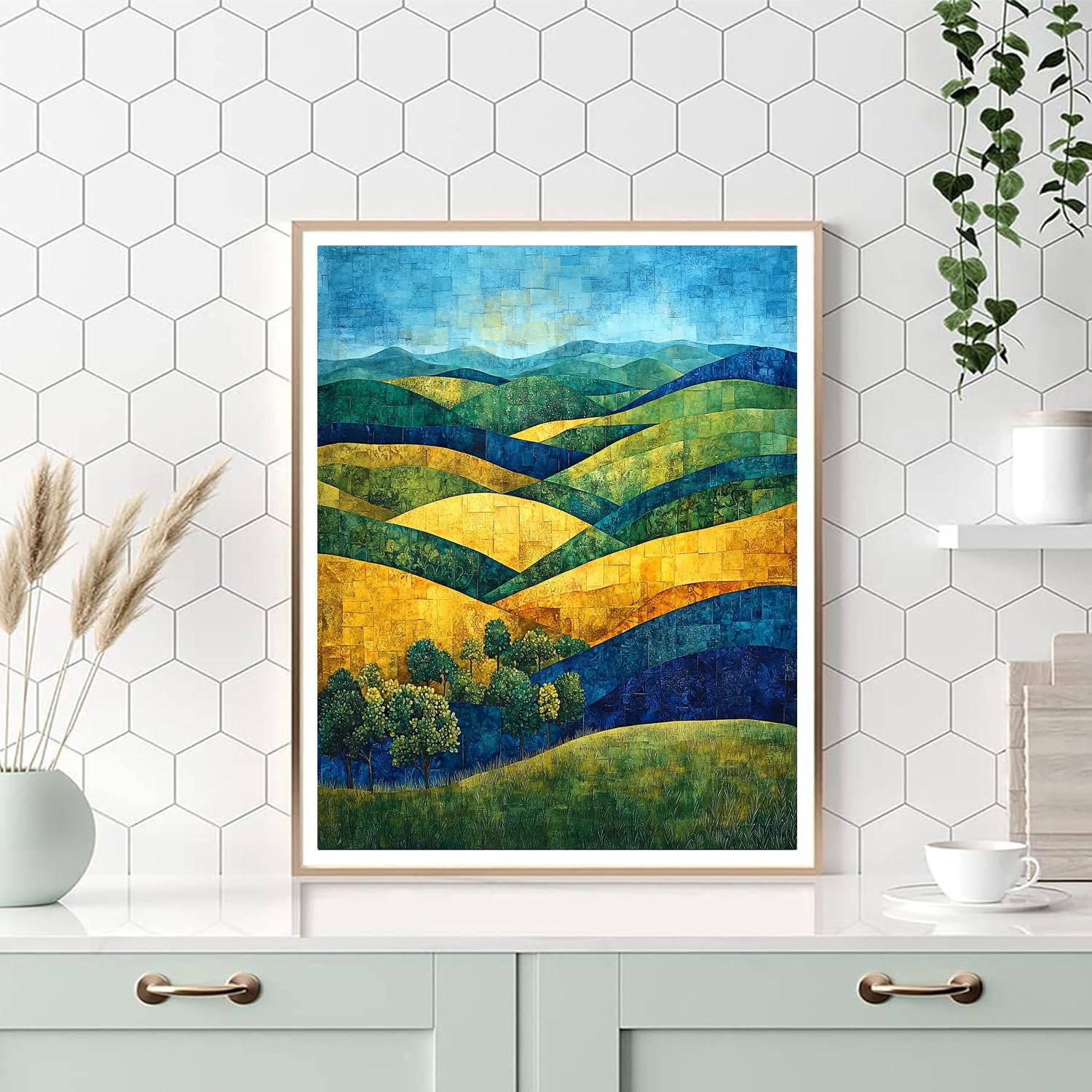 Michelangelo Inspired Vibrant Landscapes  DIY Paint By Numbers