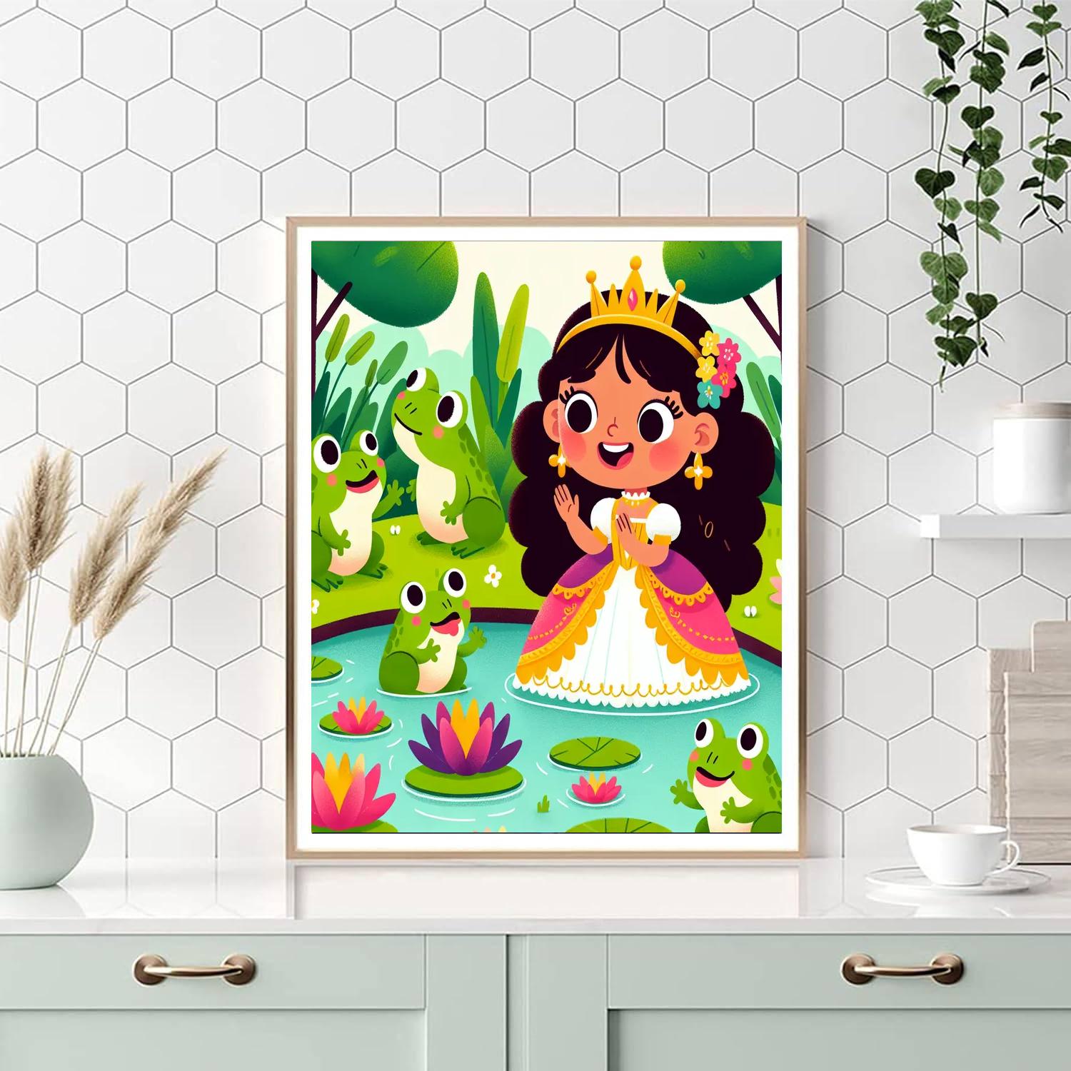 Princess And The Frog Pond Number Painting