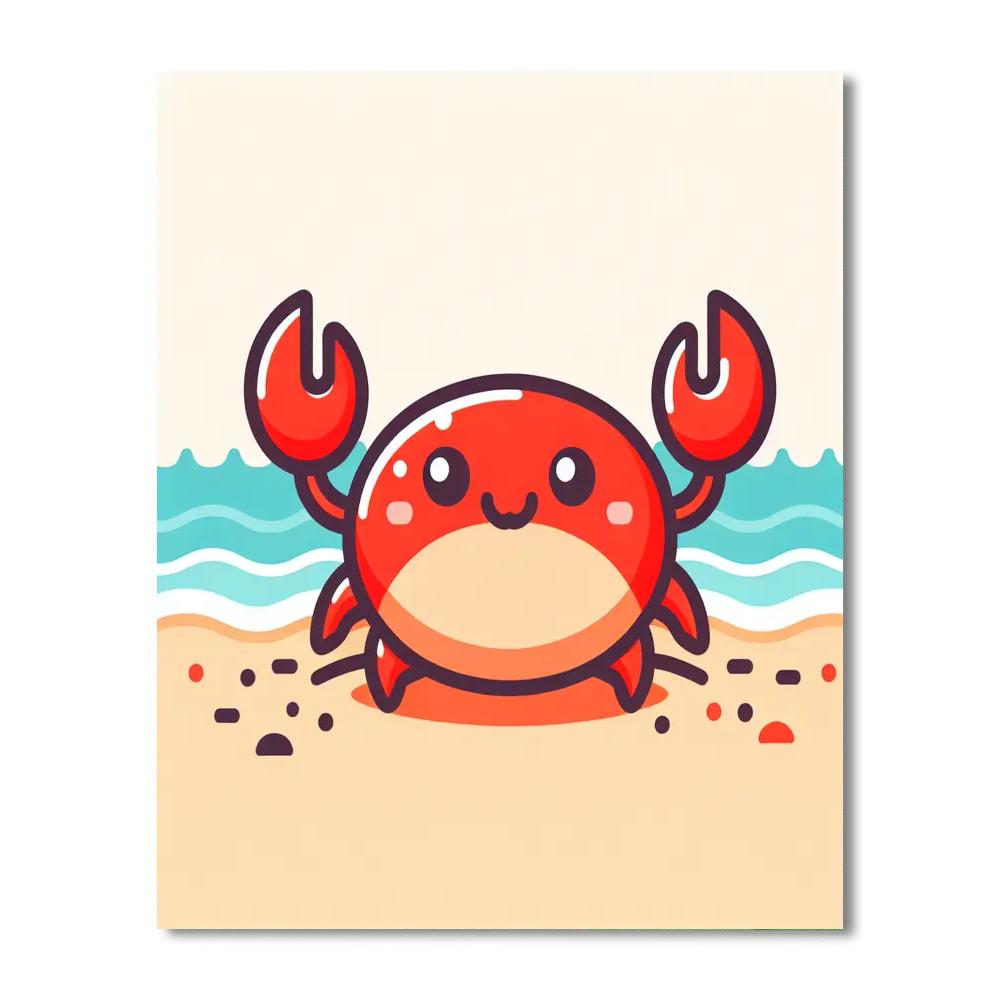 Fun Crab DIY Paint By Numbers