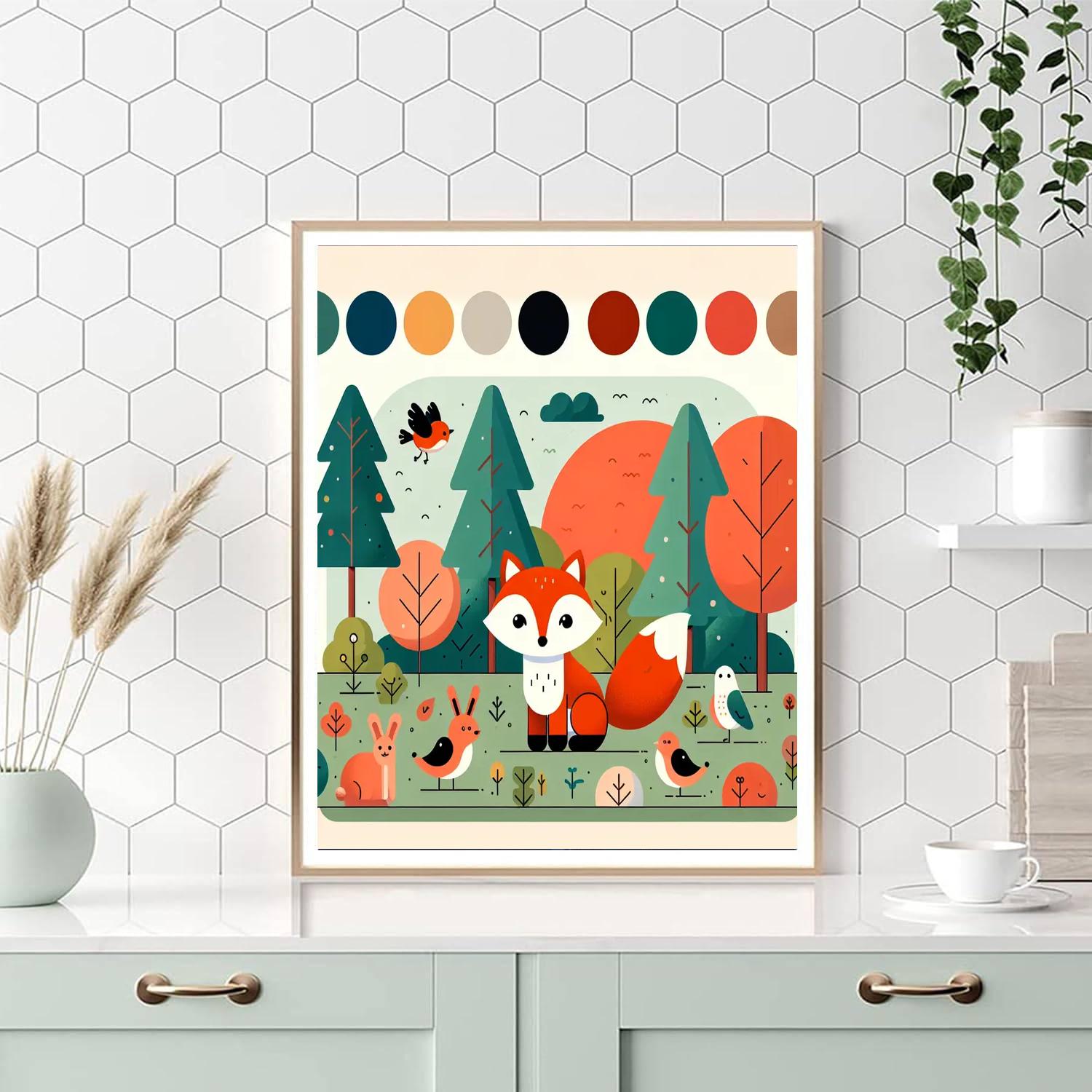 Friendly Fox's Forest Friends Numbered Painting Kits