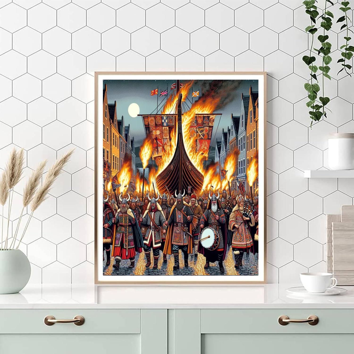 Up Helly Aa - Lerwick, Shetland, Scotland Painting By Numbers Kit