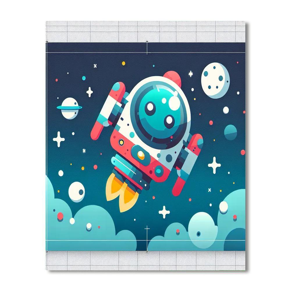 Space Robot Odyssey Painting By Numbers Kit