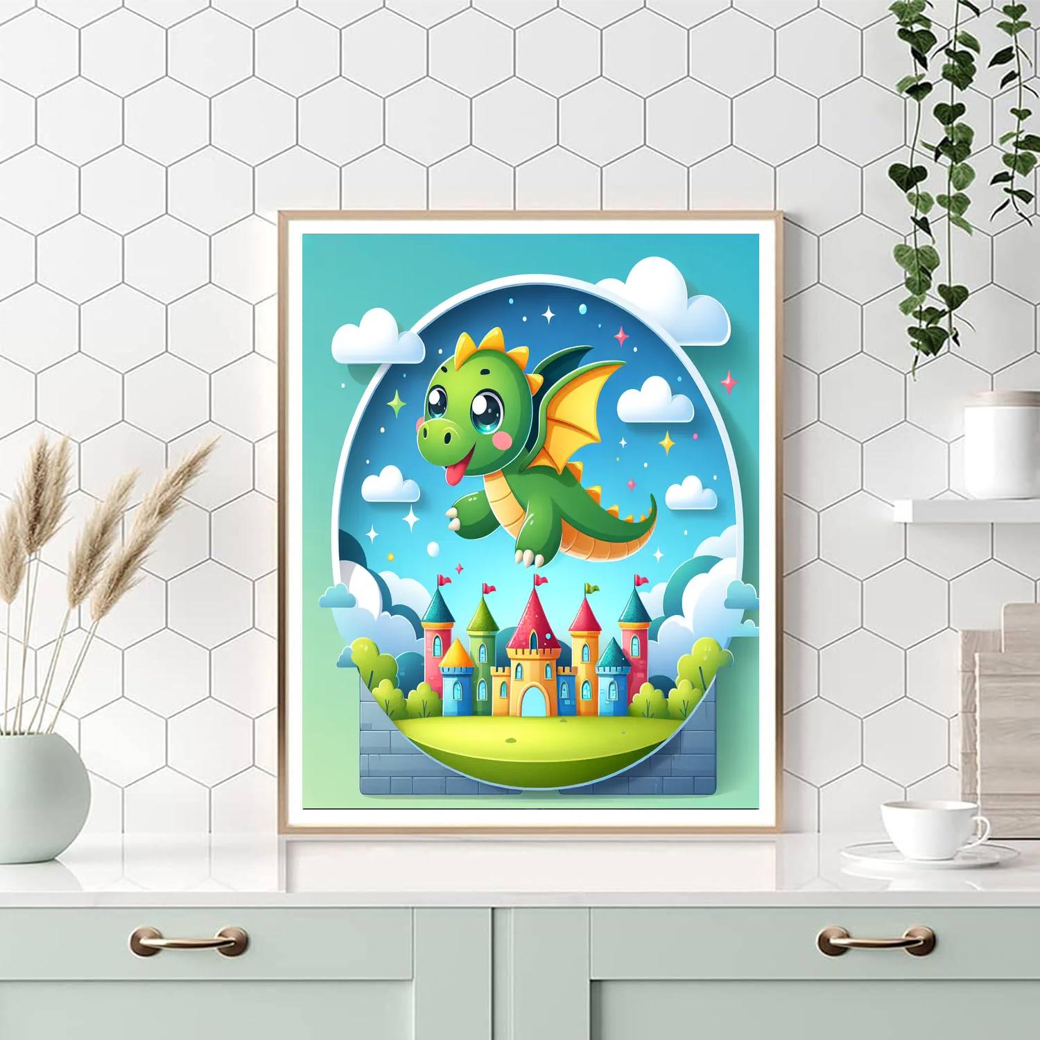 Cute Dragon Numbered Painting Kits