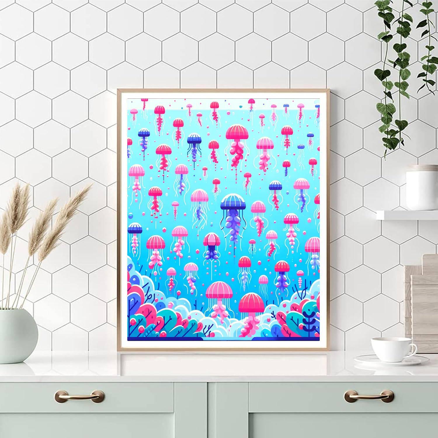 Joyous Jellyfish Jamboree Number Painting