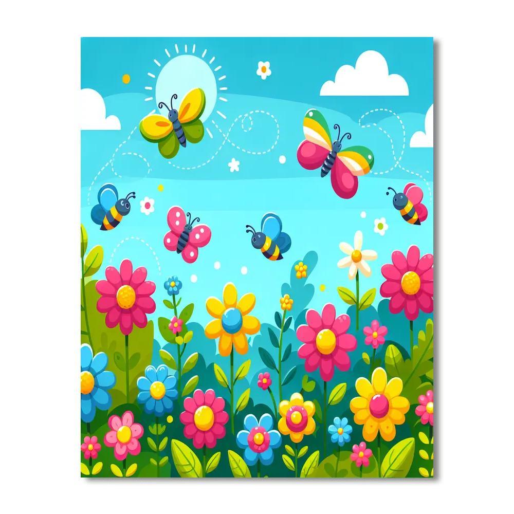 Colorful Garden Paint By Numbers Kits