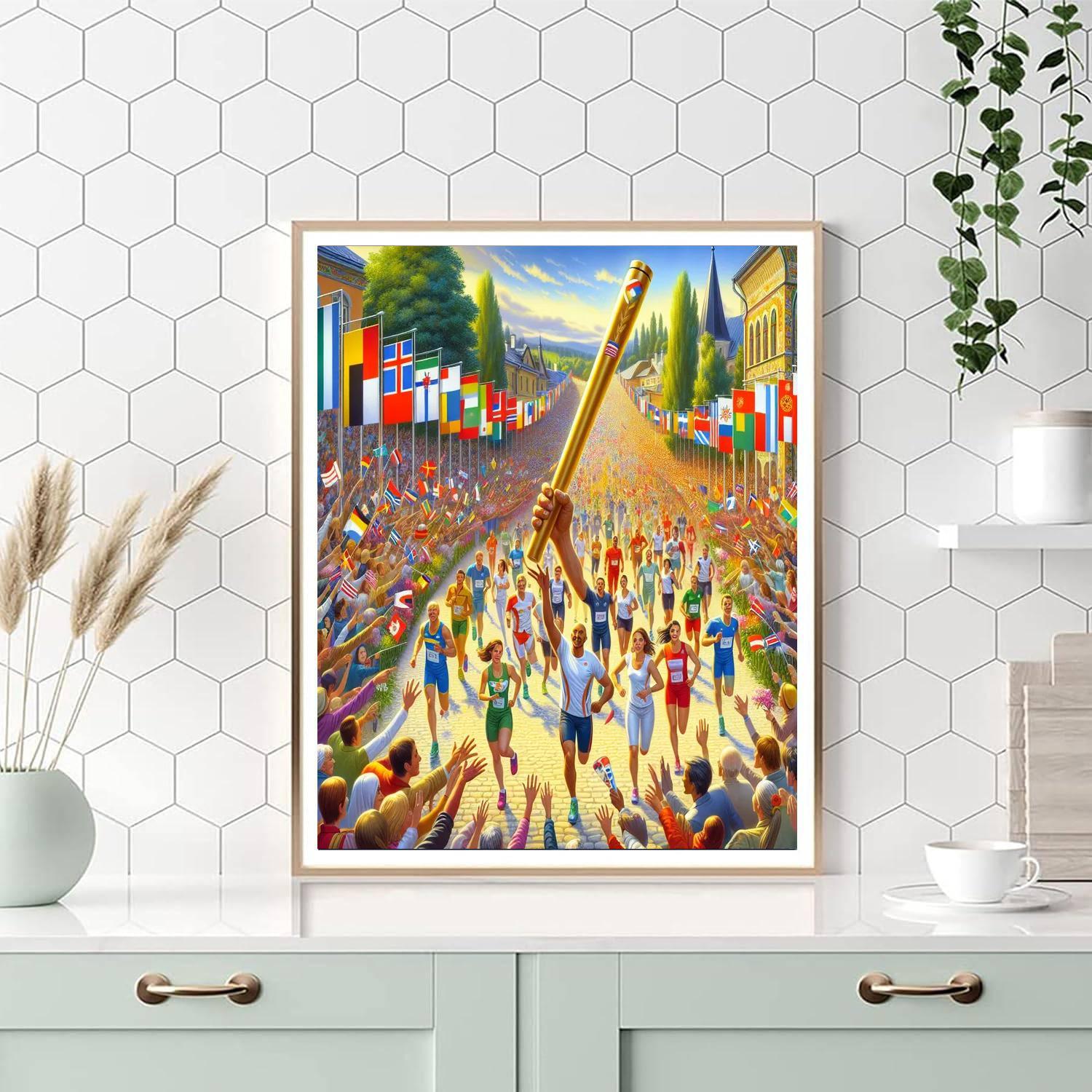 The Queen's Baton Relay - Commonwealth Paint By Numbers Art