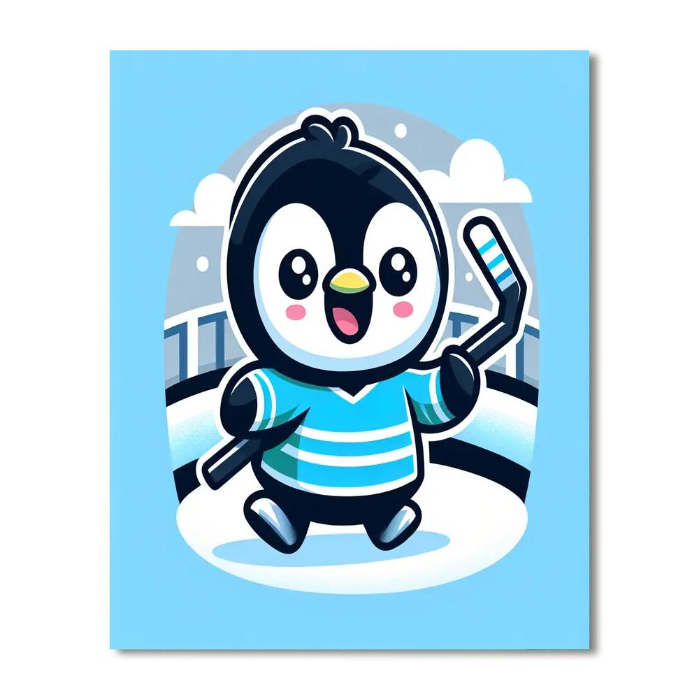 Sporty Penguin Paint By Number