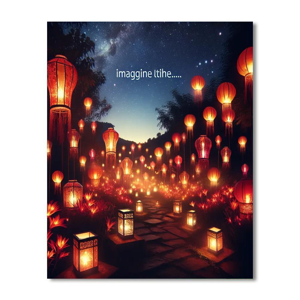 Festive Lantern Garden Paint By Numbers