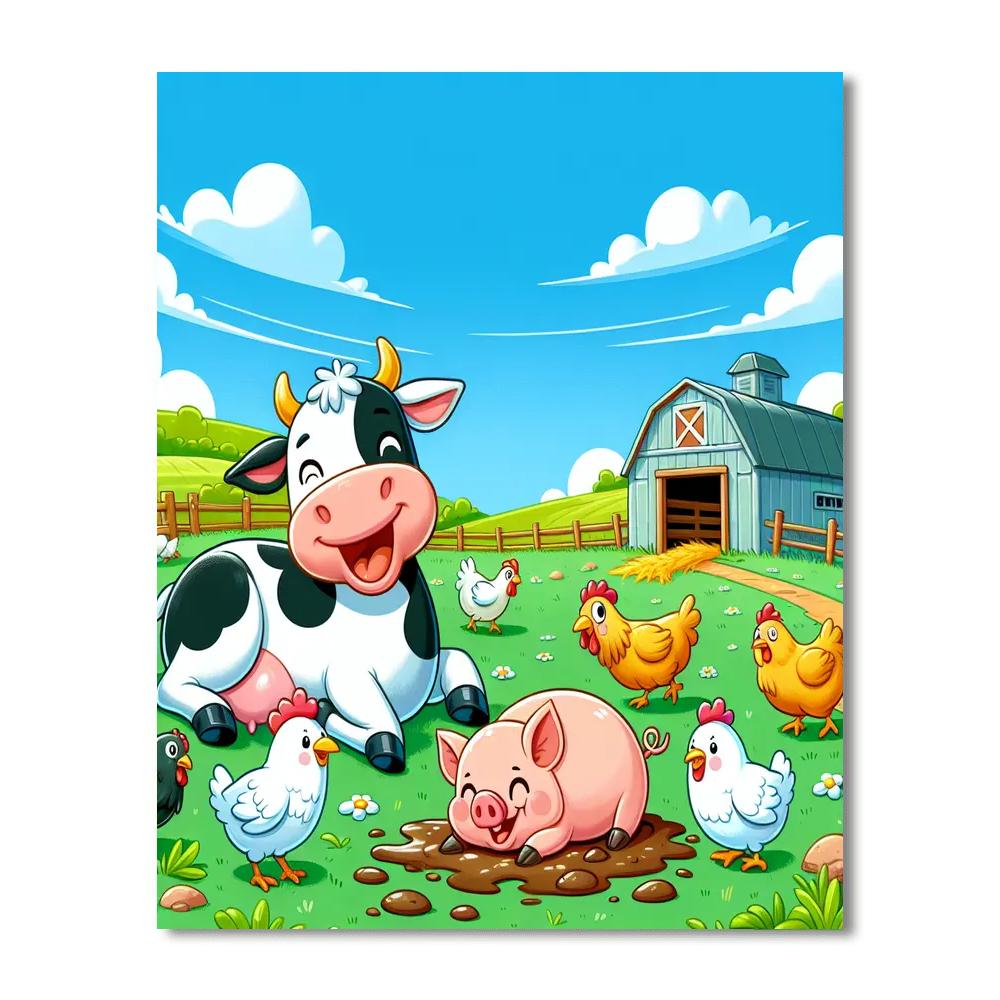 Fun Farmyard Adventure Numbered Painting Kits