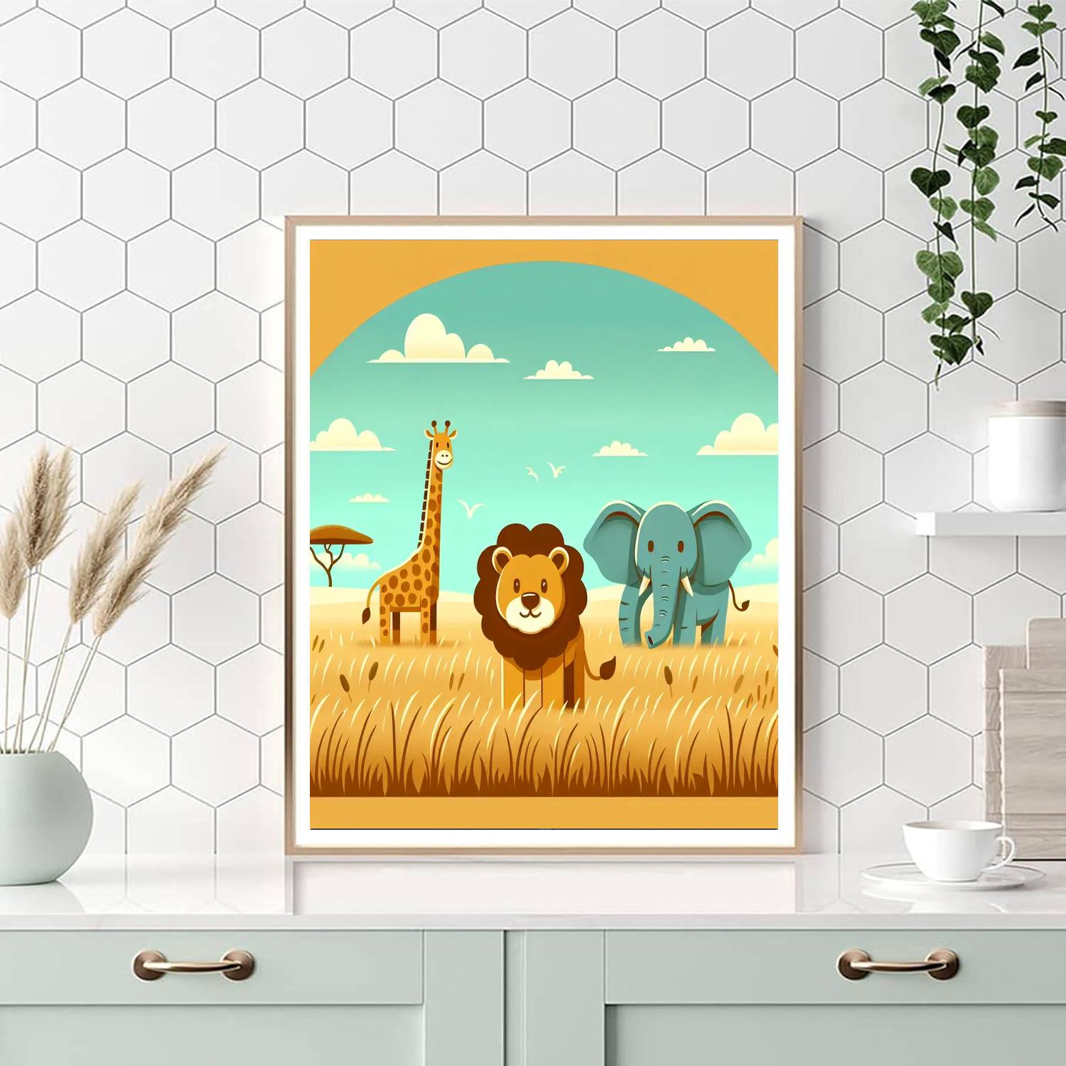 Safari Of The Animal Kingdom Paint By Number