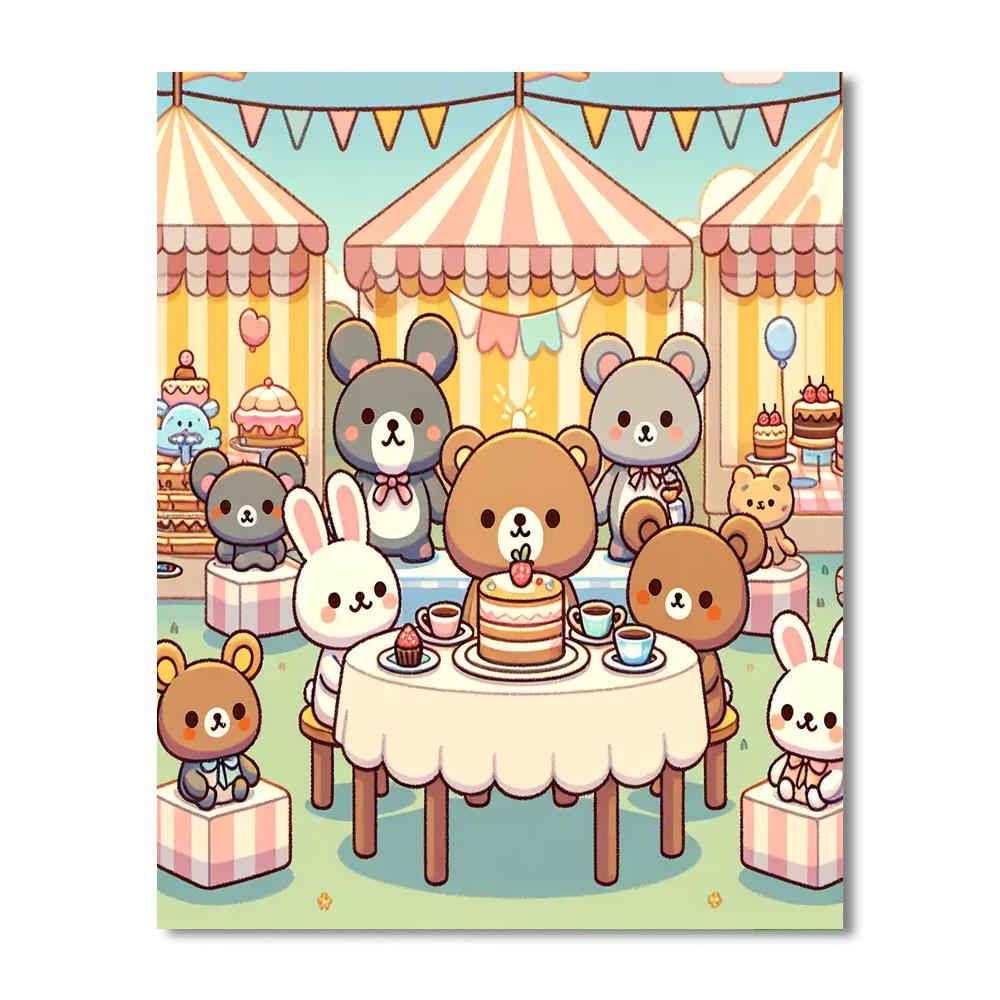 Sweet Treats Tea Party Numbered Painting Kits