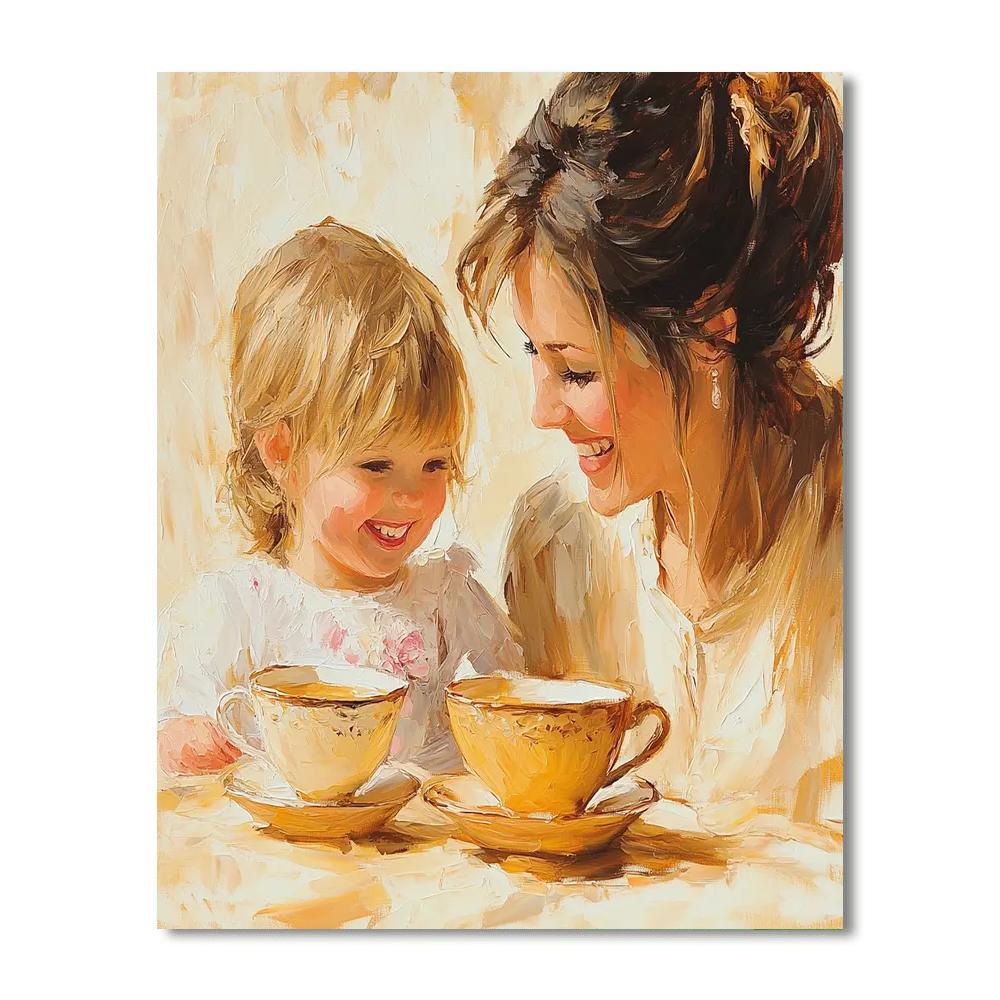 A Cozy Tea Time Painting By Numbers Kit