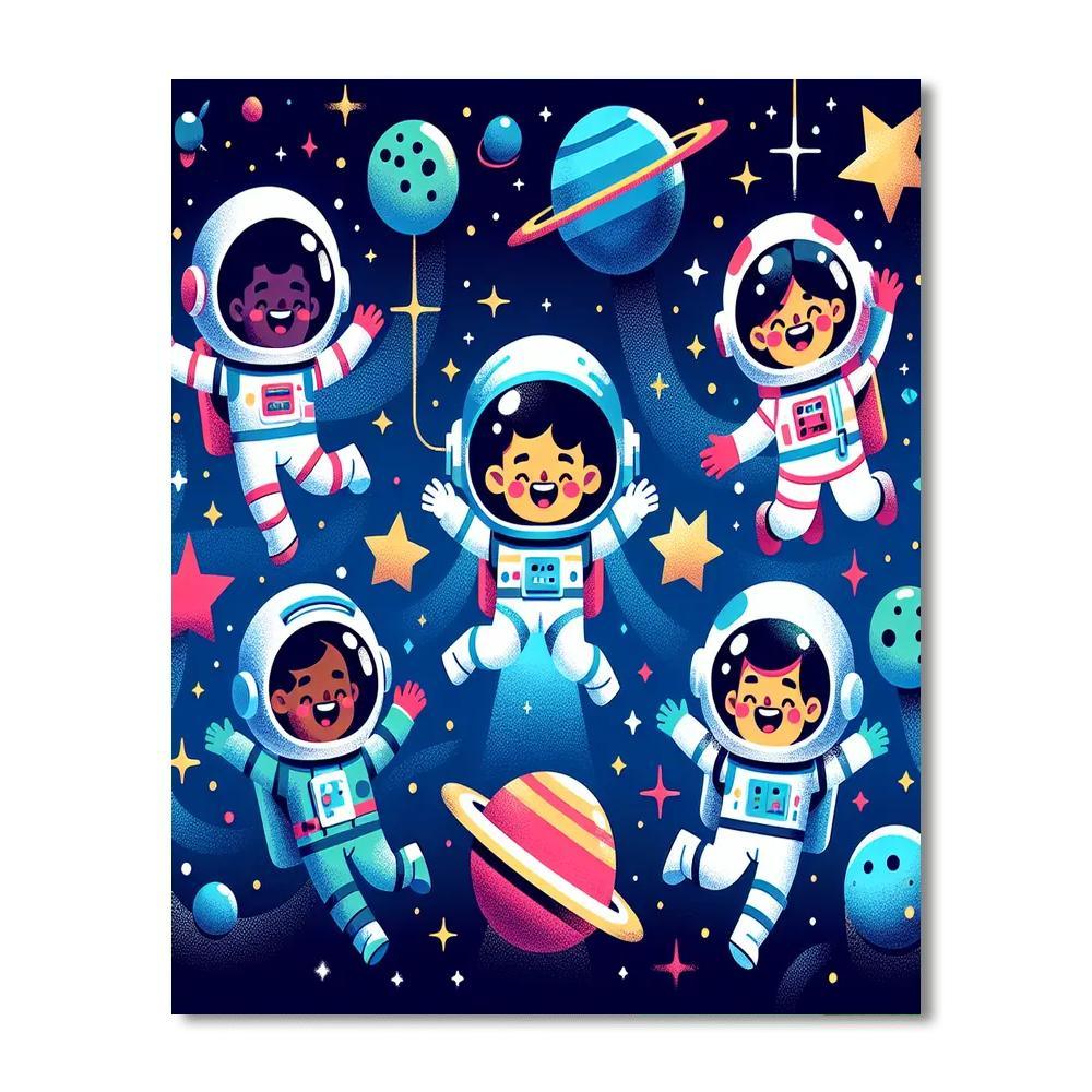 Adventurous Space Mission Paint By Numbers Kits