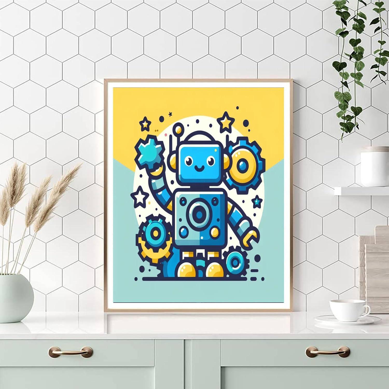 Exciting Robot Numbered Painting Kits