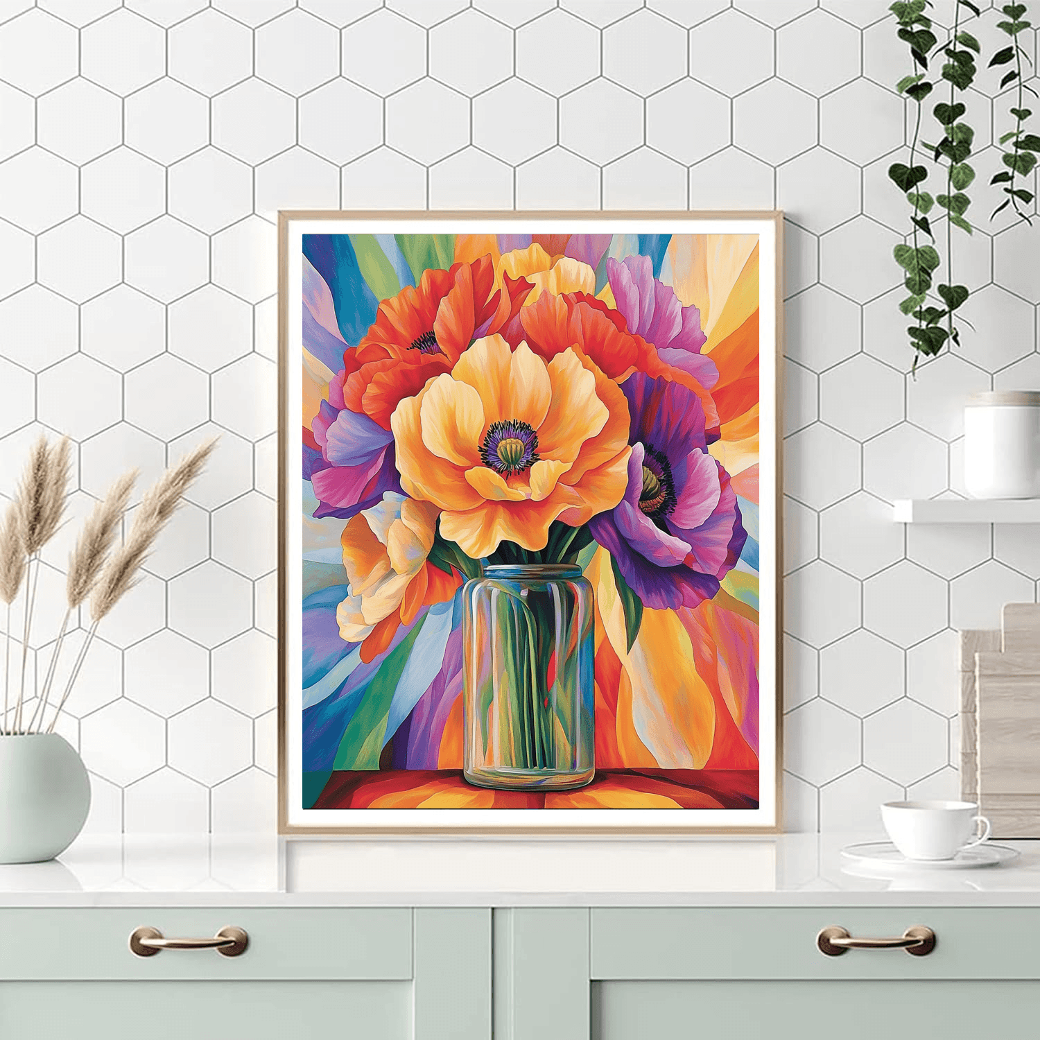 Georgia O'Keeffe Inspired Joyful Bloom  Paint By Numbers Art