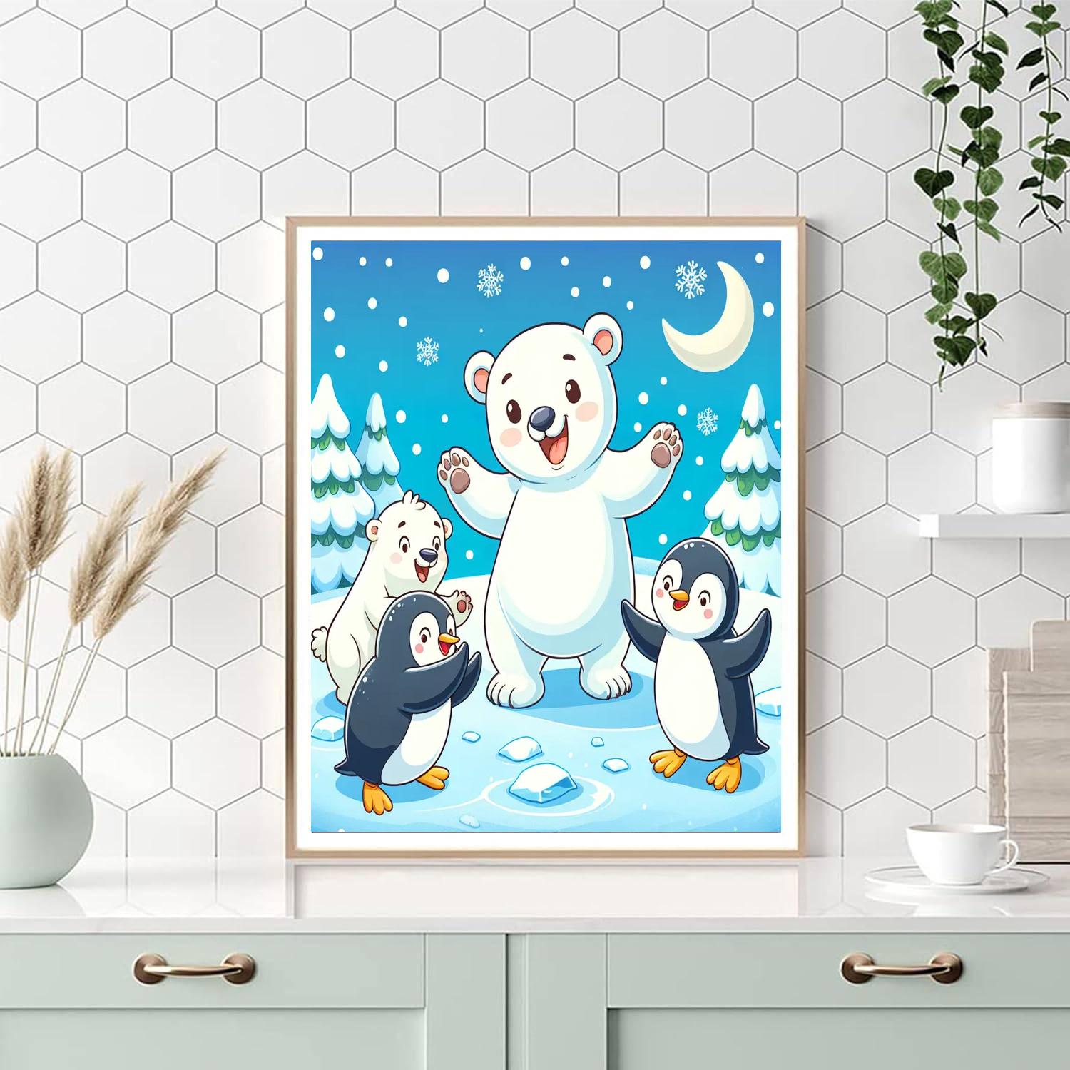 Snowy Adventure Numbered Painting Kits