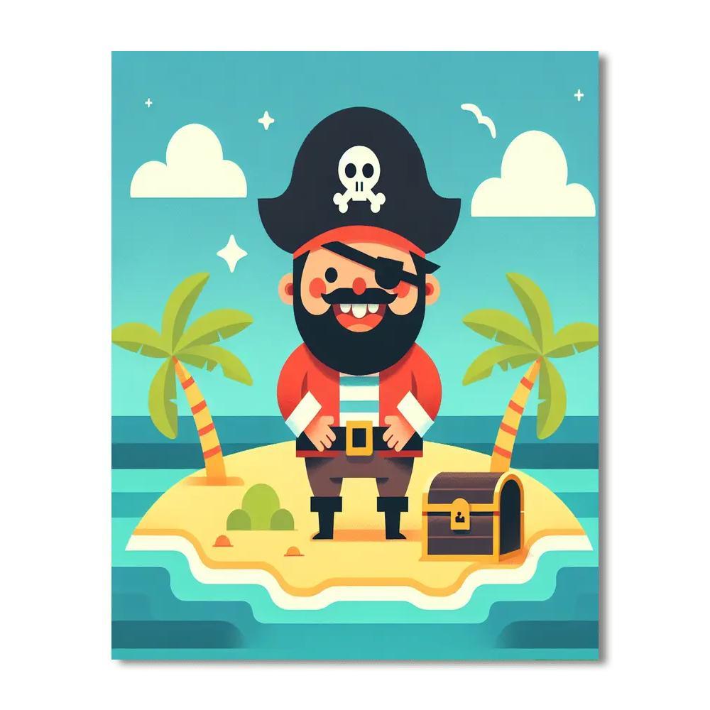 Adventure Pirate Island DIY Paint By Numbers