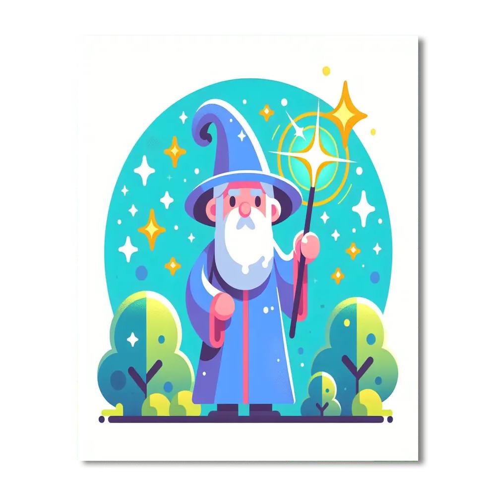 Mystical Wizard's World Painting By Numbers Kit