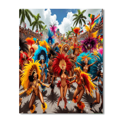 Caribbean Carnival - Trinidad And Tobago DIY Paint By Numbers