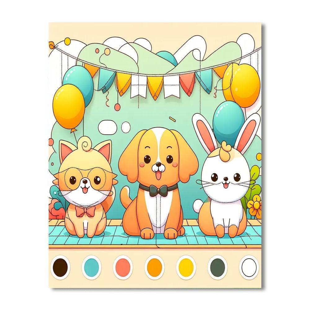 Magical Pet Parade Painting Number Kit