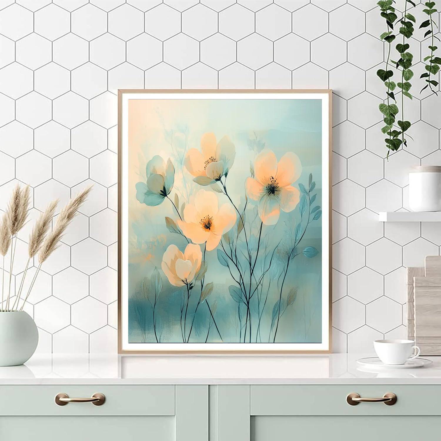 Leonardo Da Vinci Inspired Ephemeral Blossoms  Paint By Numbers Art