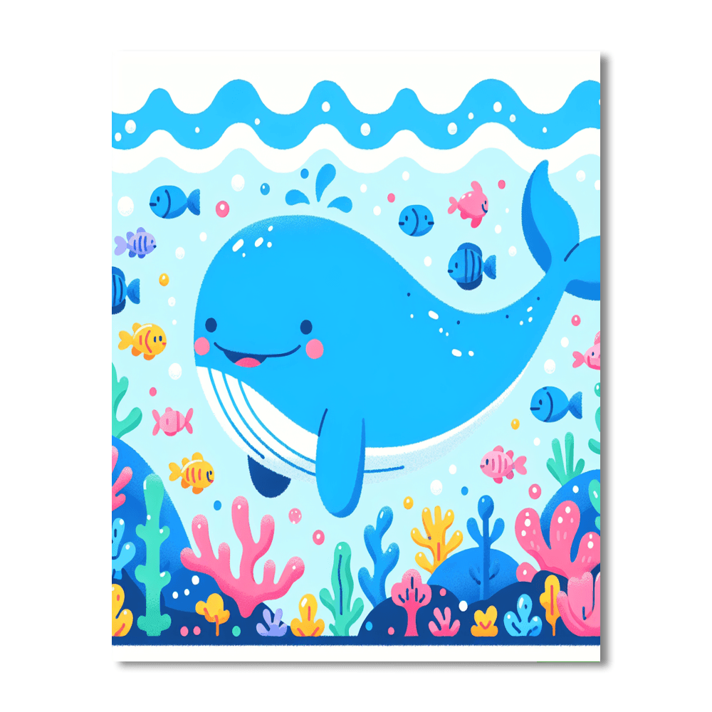 Gentle Whale Encounter Paint By Numbers