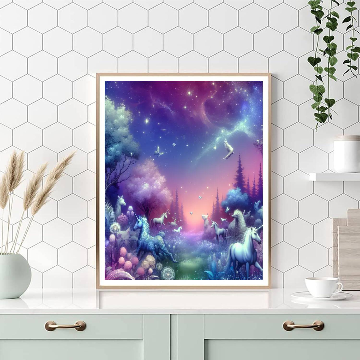 Mystical Unicorn Glade Paint By Numbers Art