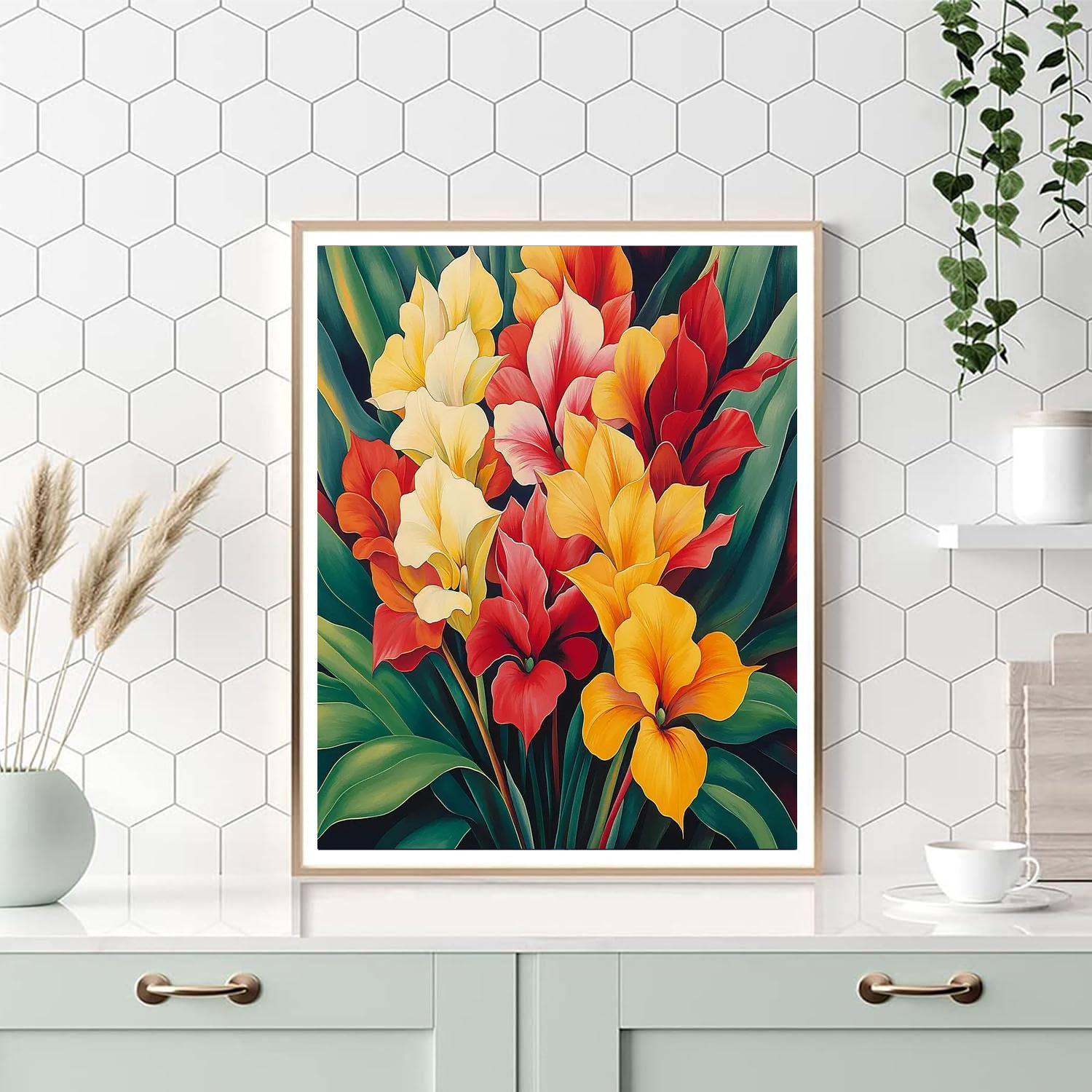 O'Keeffe Inspired Dancing Petals  Painting By Numbers Kit