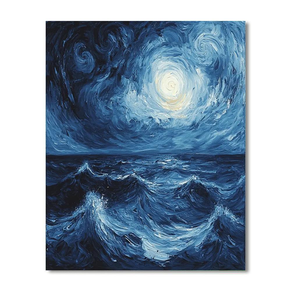 Edvard Munch Inspired Gothic Ocean Reverie  DIY Paint By Numbers