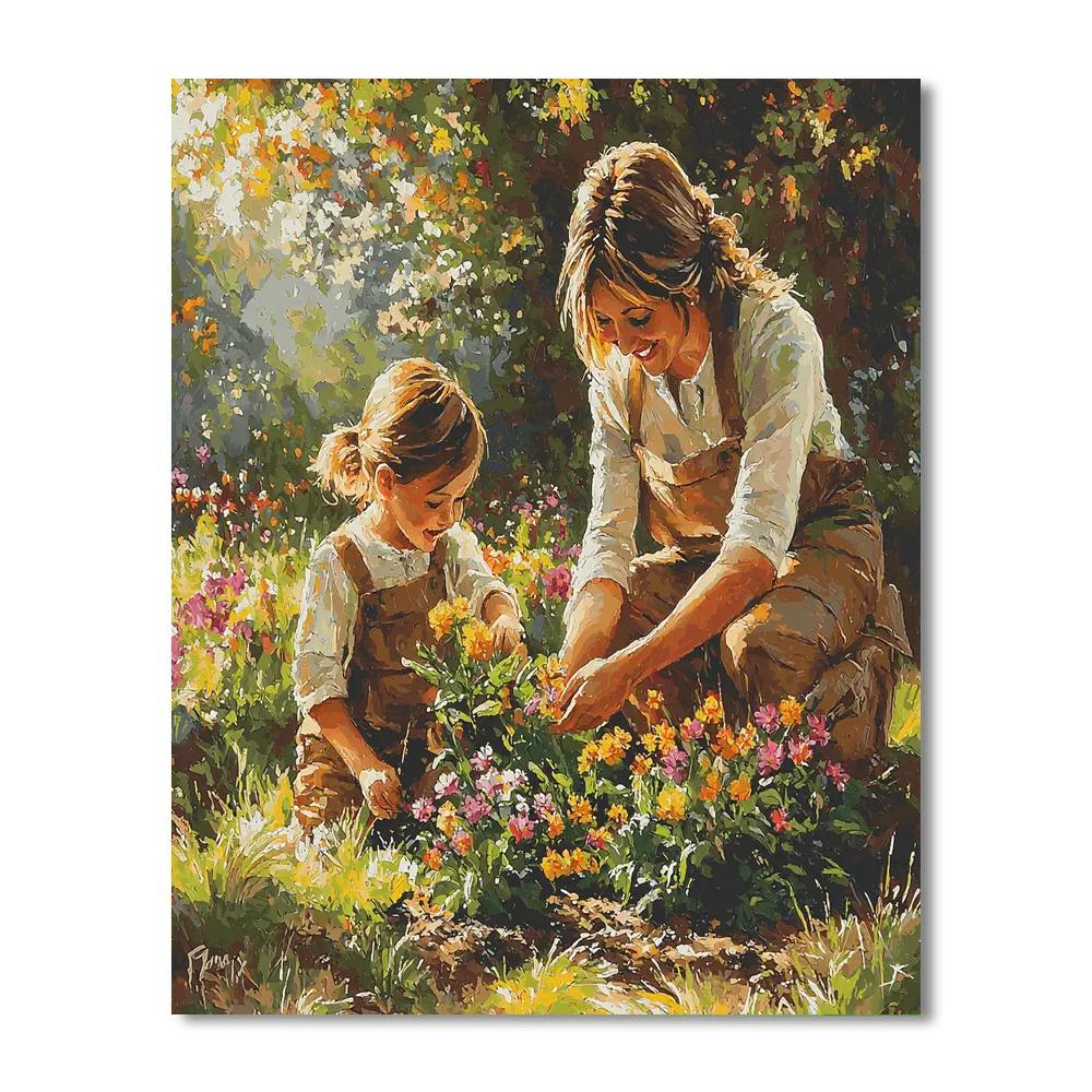 Guiding Hands In The Garden Number Painting