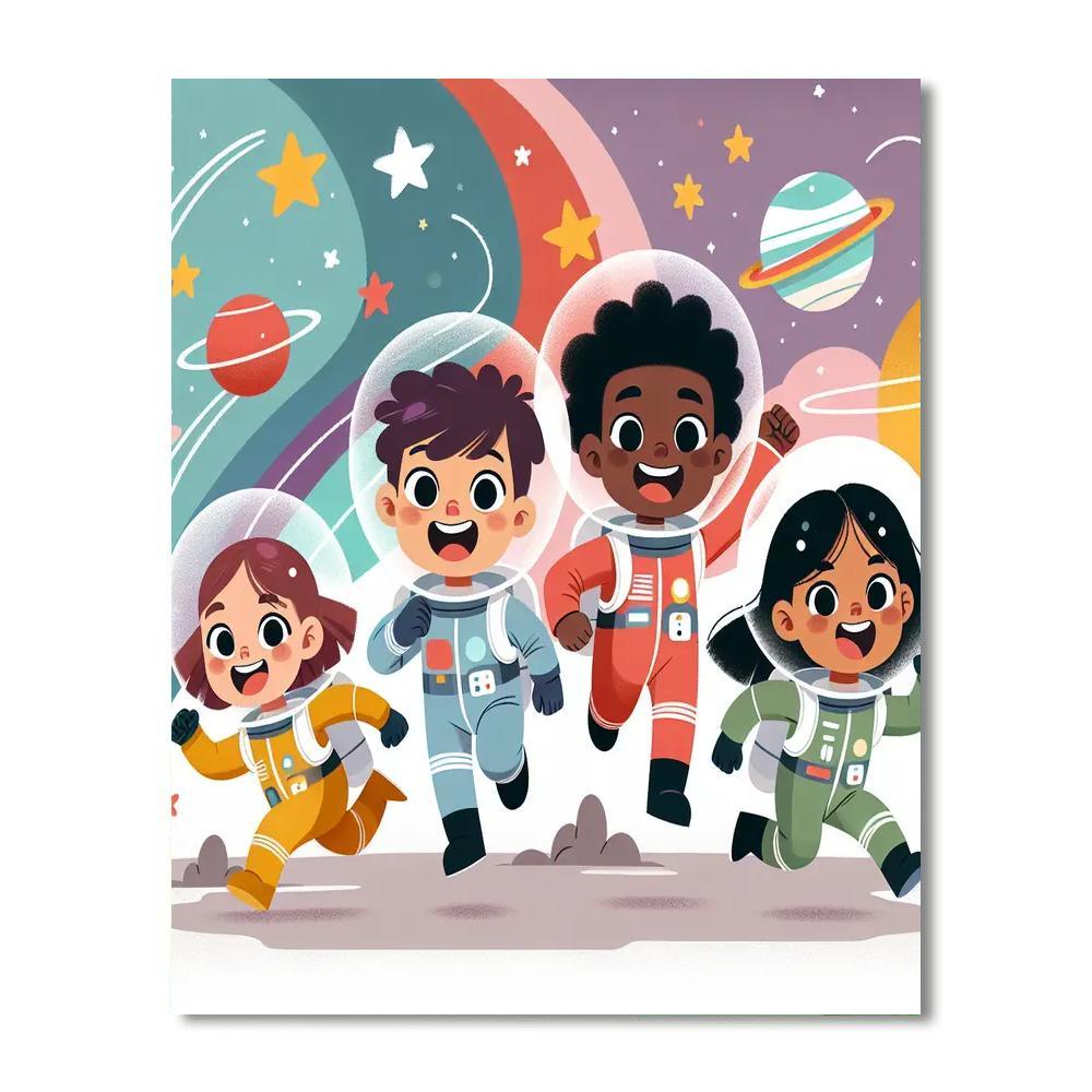 Galactic Star Chase Paint By Number