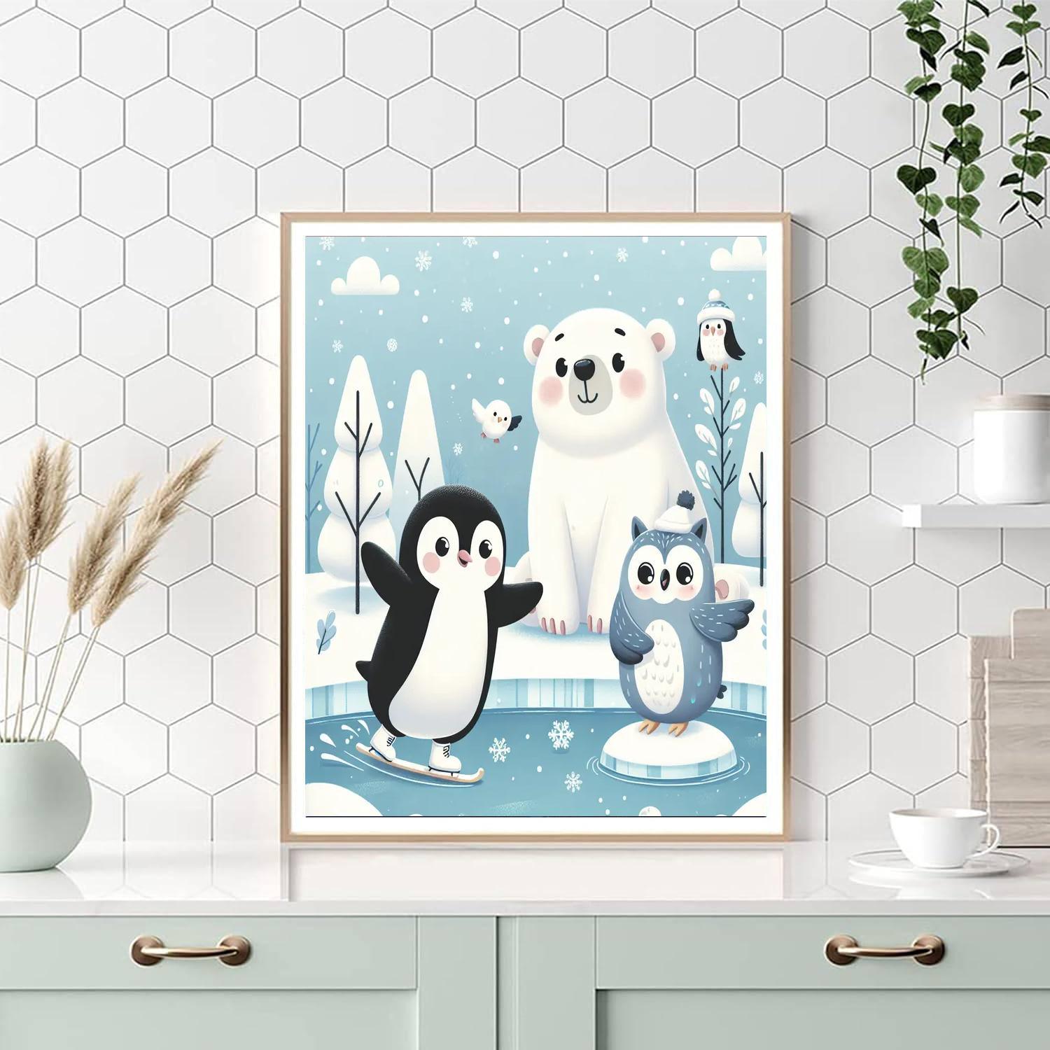 Winter Critters Paint By Numbers Art