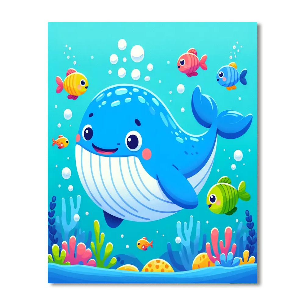 Majestic Whale Adventure Painting Number Kit