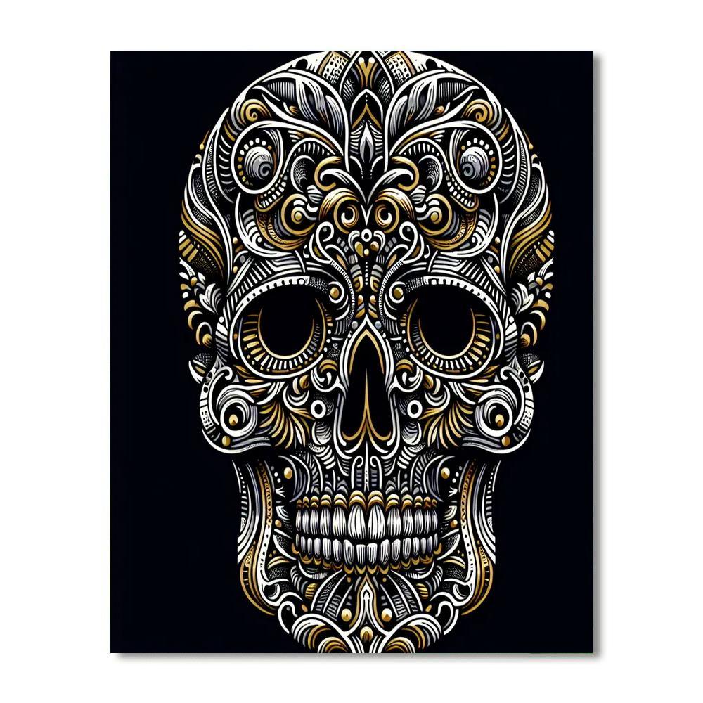 Skull's Mystical Symphony Paint By Number