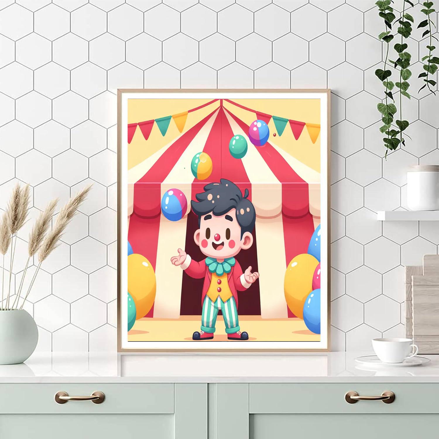 Silly Circus Day Painting Number Kit